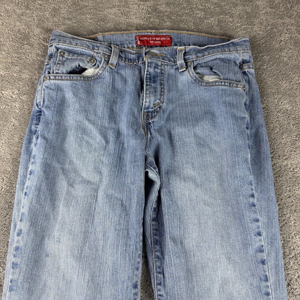 Levis 515 Boot Cut Stretch Jeans Womens 8 Short Blue Medium Wash Mid Rise - Picture 6 of 14